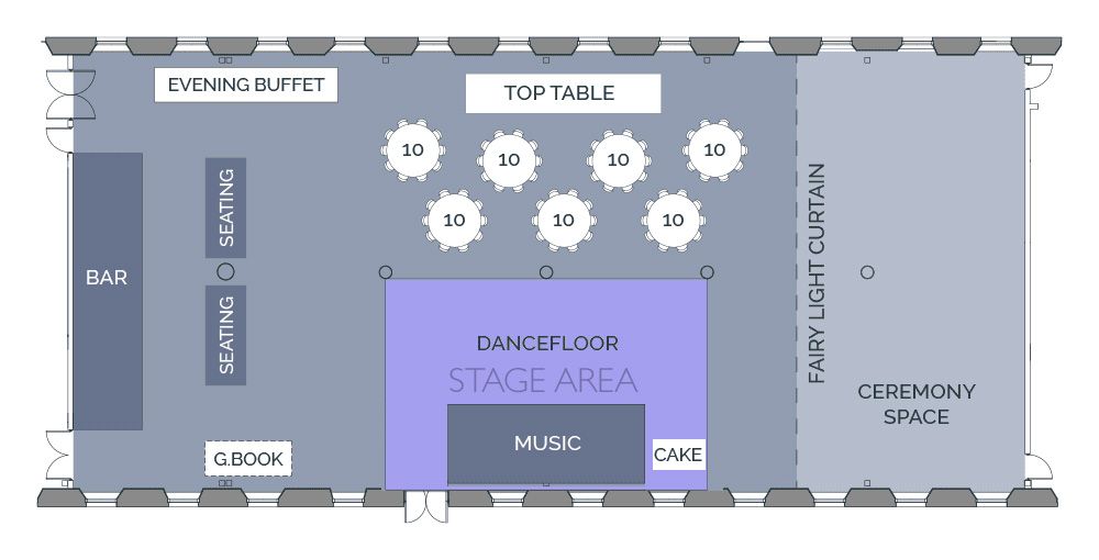 the Venue interior layout